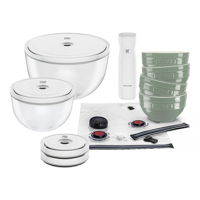 Zwilling Vakuum-Starterset bestehend aus Sch&uuml;sseln, Pumpe und Beuteln